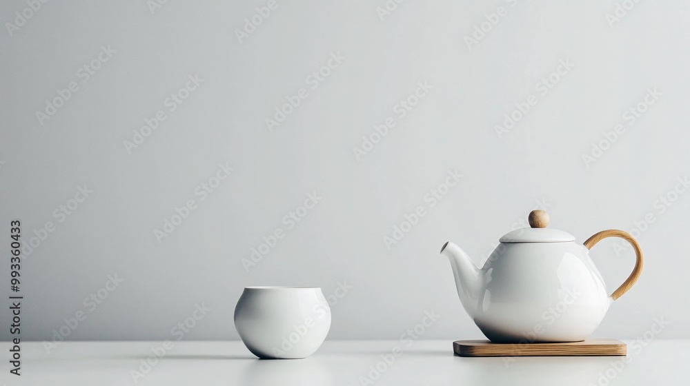 minimalist tea set with kettle and cup minimalist tea set with kettle and cup