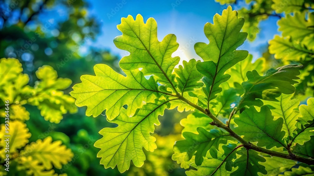 Lush Green Oak Tree Leaves in Natural Setting Showcasing Texture and Vibrant Colors of Nature Lush Green Oak Tree Leaves in Natural Setting Showcasing Texture and Vibrant Colors of Nature