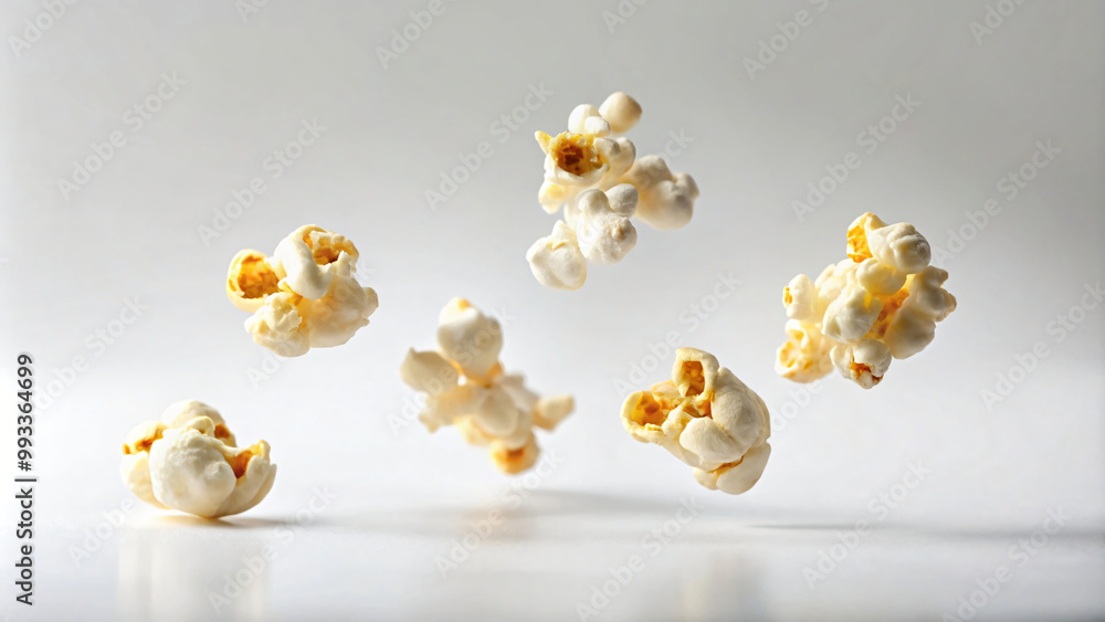 popcorn on white background popcorn on white background