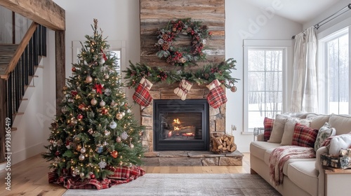 Cozy Christmas Living Room.