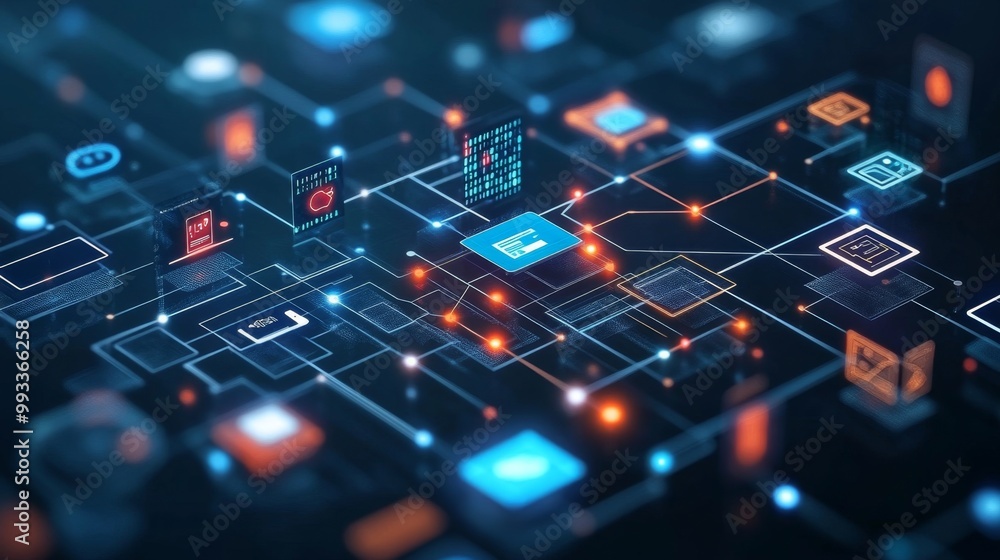 Digital Network Concept.