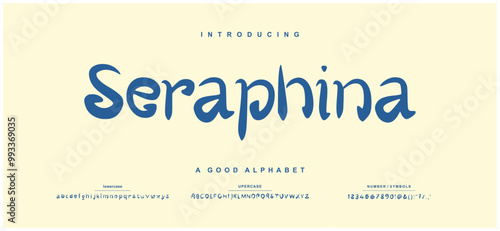 Font Script “Seraphina” Uppercase Lowercase And Number. Classic Lettering Minimal Fashion Designs. Fonts Script Typography modern regular decorative feminine concept. vector illustration