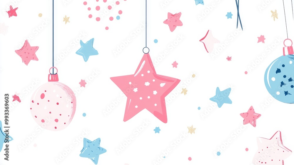 This is a cute design with pink and blue decorations. It's perfect for a nursery or kids' room, and can be used on cards, posters, or even as wall art. This is a cute design with pink and blue decorations. It's perfect for a nursery or kids' room, and can be used on cards, posters, or even as wall art.