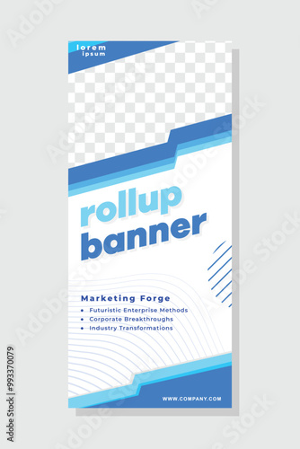 Roll up banner stand template design Vector EPS 10 photo