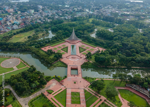 Drone Shot of National Martyrs' Memorial, Bangladesh - Iconic National Monument and Landmark-1
