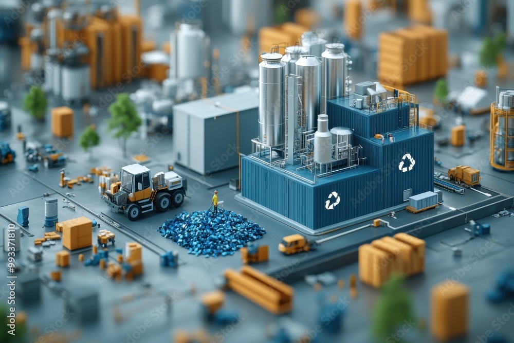 Miniature Model of a Recycling Plant Miniature Model of a Recycling Plant