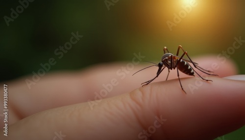 Wallpaper Mural A bug is on a finger Torontodigital.ca