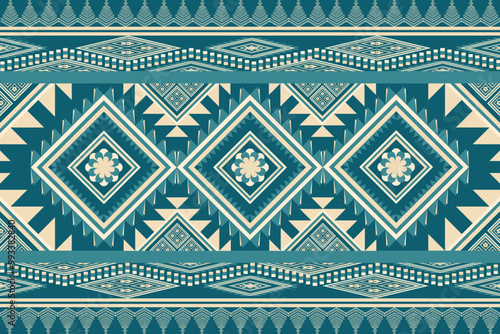 Vintage abstract ikat geometric seamless Ethnic pattern.