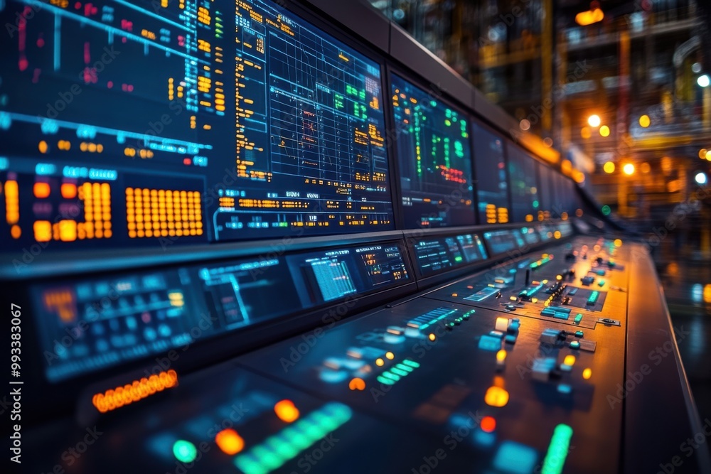 Control Panel of a Modern Industrial Facility Control Panel of a Modern Industrial Facility