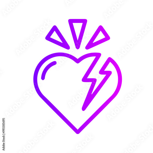 heartbroken gradient icon