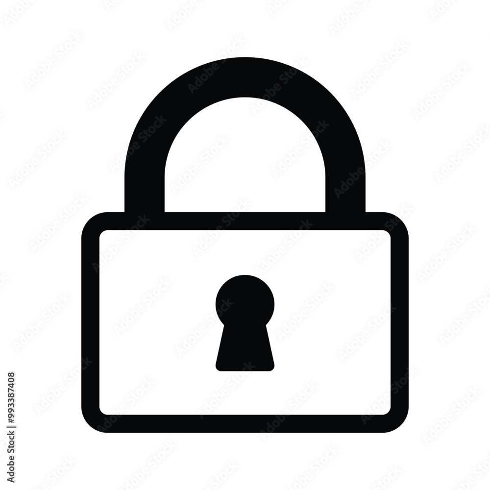 Lock vector design in modern style, creative icon of padlock Lock vector design in modern style, creative icon of padlock
