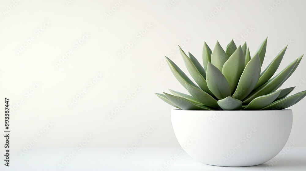 A large, healthy succulent plant in a smooth white pot with a clean white background. Perfect for modern decor ideas, bringing a fresh and minimalist feel A large, healthy succulent plant in a smooth white pot with a clean white background. Perfect for modern decor ideas, bringing a fresh and minimalist feel