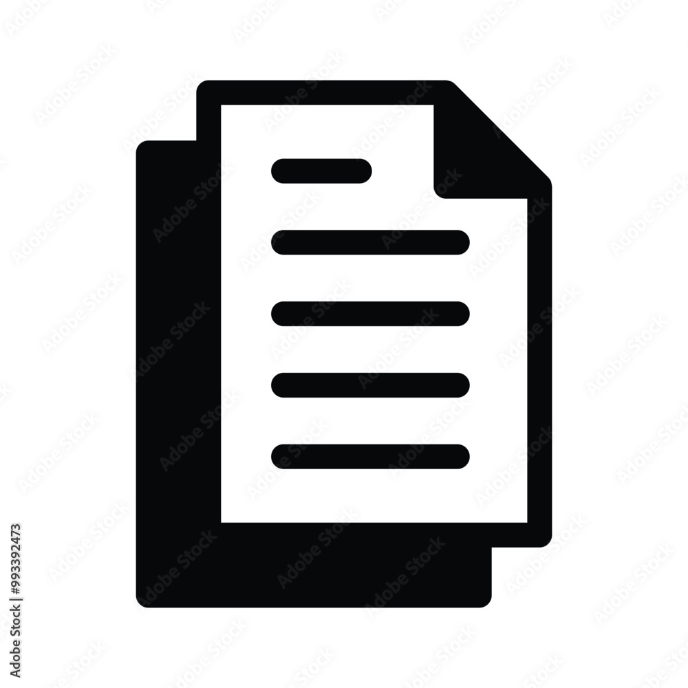 Well designed vector icon of document in modern and trendy style Well designed vector icon of document in modern and trendy style