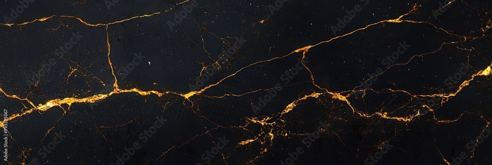 Elegant Black Marble with Golden Veins Background Elegant Black Marble with Golden Veins Background