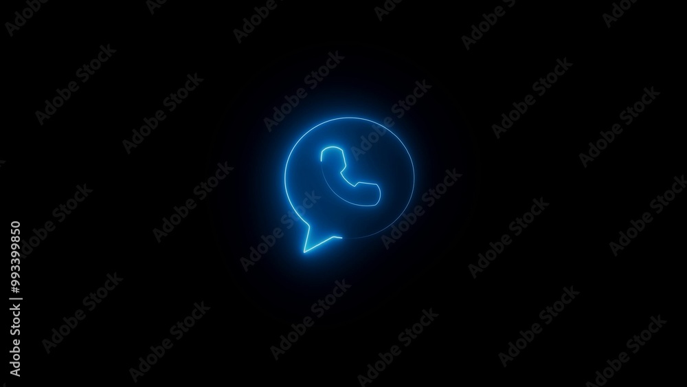 call icon animation. call concept on mobile phone screen animation . Glowing call icon isolated on black background. call icon animation. call concept on mobile phone screen animation . Glowing call icon isolated on black background.