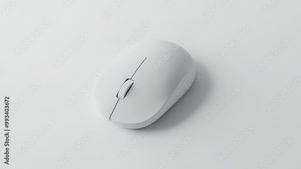 A sleek matte white minimalistic computer mouse designed for modern aesthetics and ergonomic comfort. A sleek matte white minimalistic computer mouse designed for modern aesthetics and ergonomic comfort.