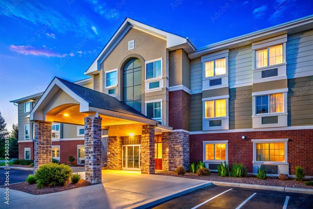 Modern hotel exterior of Candlewood Suites in Bemidji, Minnesota featuring inviting entrance and design Modern hotel exterior of Candlewood Suites in Bemidji, Minnesota featuring inviting entrance and design