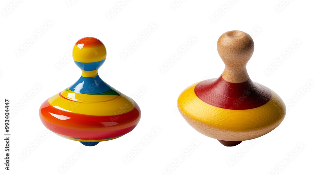 Spinning top mid-spin isolated on transparent background Spinning top mid-spin isolated on transparent background