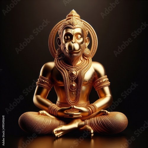 Golden Statue of Hanuman | Silver Statue of Hanuman | Hanuman Jayanti photo