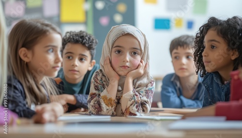 Children Listening and Learning in School Classroom