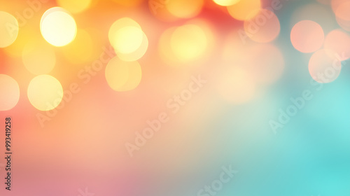 Soft, colorful bokeh lights create dreamy and vibrant background, perfect for various creative projects. warm hues blend seamlessly, evoking sense of joy and celebration.