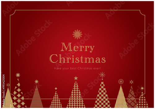 上品でおしゃれなクリスマスフレーム赤