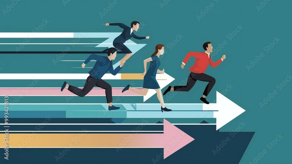 runners on race track runners on race track