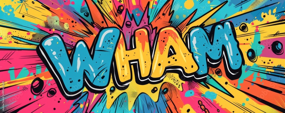 Fun pop art background with Fun pop art background with