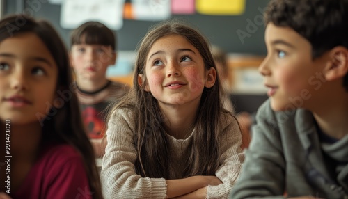 Children Listening and Learning in School Classroom