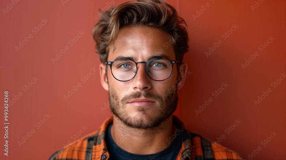 Portrait of a man with glasses and a beard Portrait of a man with glasses and a beard