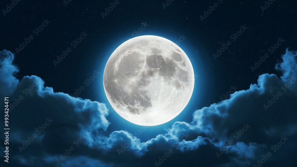 full moon over blue sky full moon over blue sky
