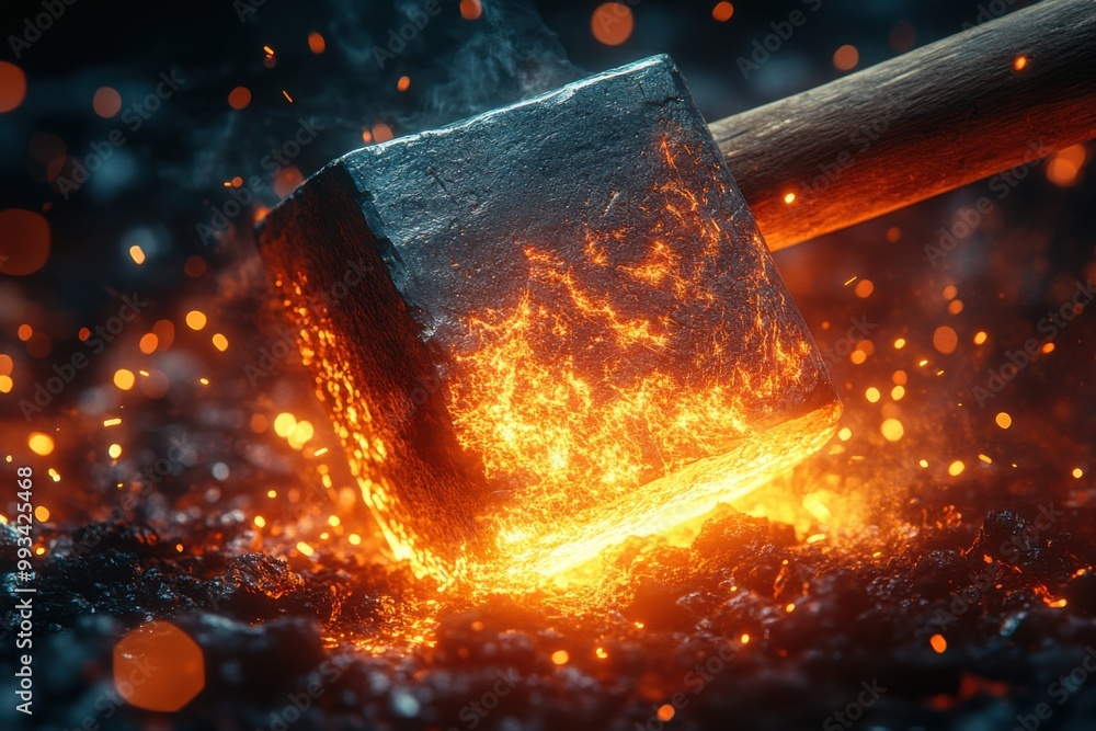 Fiery Hammer: A Forged Weapon Fiery Hammer: A Forged Weapon