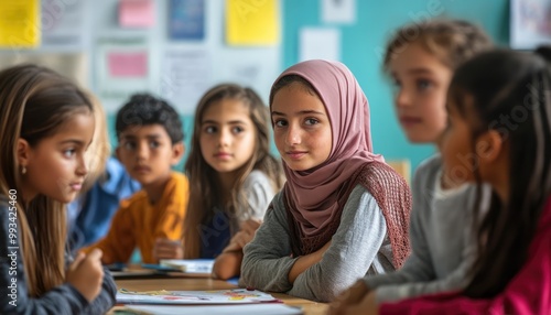 Children Listening and Learning in School Classroom