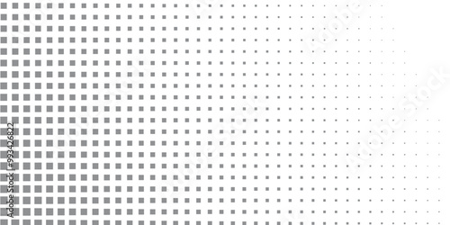 Horizontal halftone with grey rhombus pattern background. Vector Illustration.