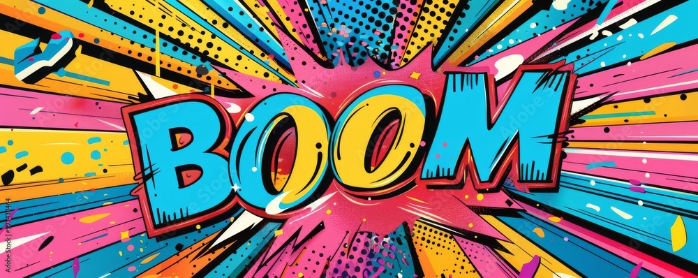 Colorful pop art background with Colorful pop art background with
