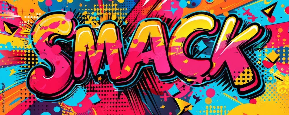 Fototapeta premium Playful pop art background with 