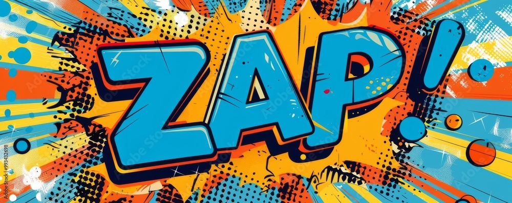 Energetic pop art background with Energetic pop art background with