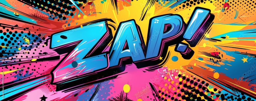 Fototapeta premium Colorful pop art background with 
