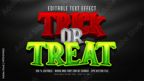 trick or treat editable text effect