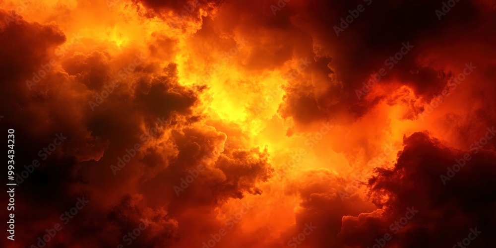 Dramatic Dark Red and Orange Cloud Formation Dramatic Dark Red and Orange Cloud Formation