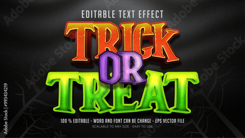 trick or treat editable text effect