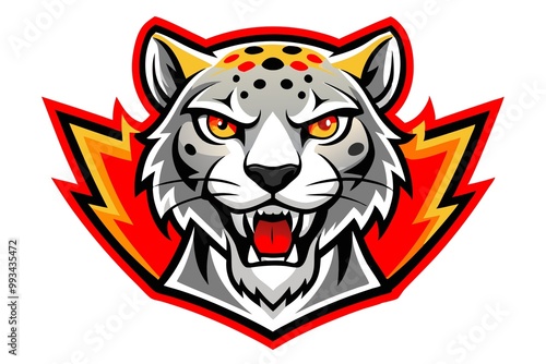 Cheetah head mascot design vector