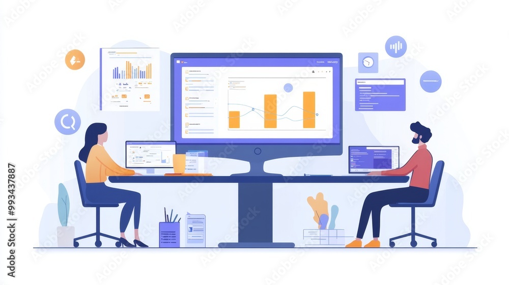 Fototapeta premium Data Analysis Teamwork.