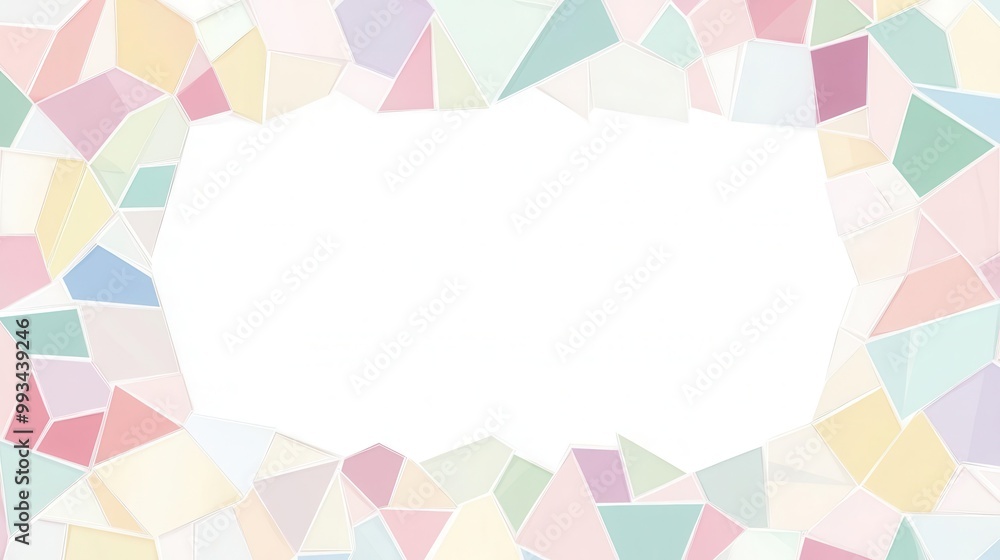 A colorful geometric frame design featuring pastel shades. Perfect for invitations, posters, or creative projects. A colorful geometric frame design featuring pastel shades. Perfect for invitations, posters, or creative projects.