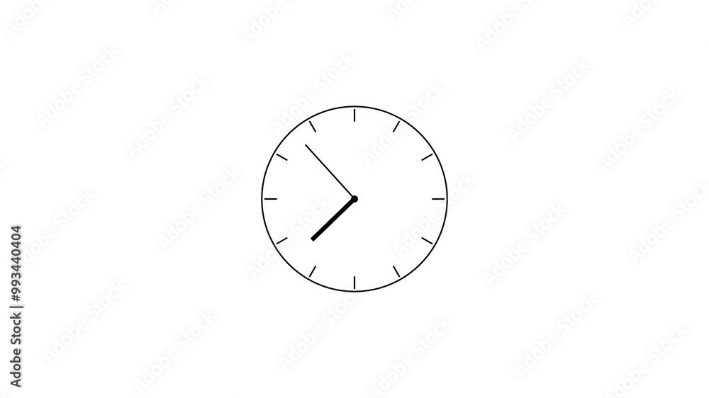 Simple clock icon. Wall clock, 12 hours time lapse video. Simple clock icon. Wall clock, 12 hours time lapse video.