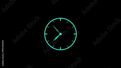 Wallpaper Mural Analog clock spinning animation. Wall clock animation. Time lapse animation of a spinning wall clock Torontodigital.ca