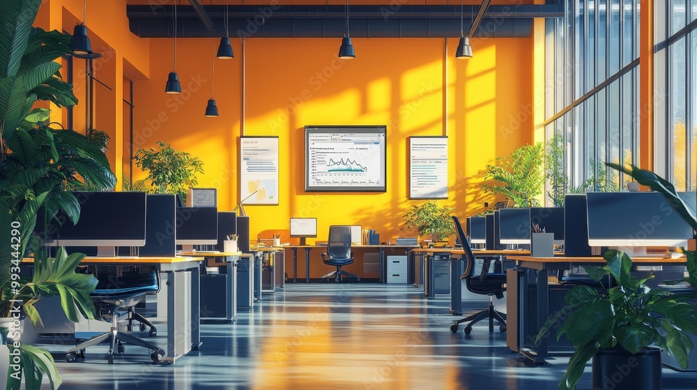 Modern Office Interior. Modern Office Interior.