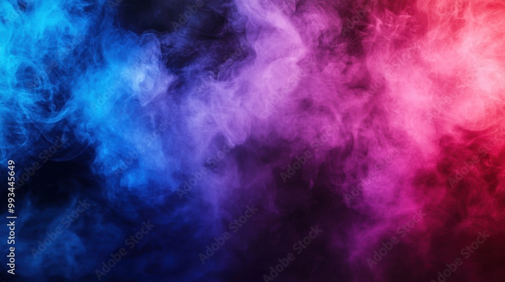 Vibrant Multicolored Smoke Swirls in Dark Mysterious Atmosphere Vibrant Multicolored Smoke Swirls in Dark Mysterious Atmosphere