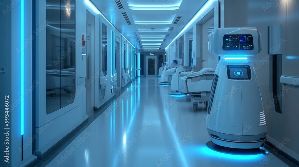 Futuristic Hospital Corridor. Futuristic Hospital Corridor.