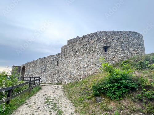 Castle ruins in Rytro, in Beskid Sadecki, Poland photo